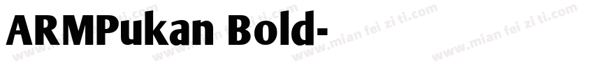 ARMPukan Bold字体转换